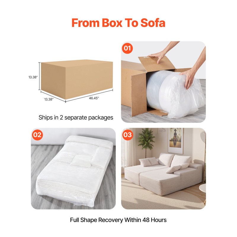 Divaanisohva vakosamettinen modulaarinen 2100 mm leveä kaksipaikkainen beige