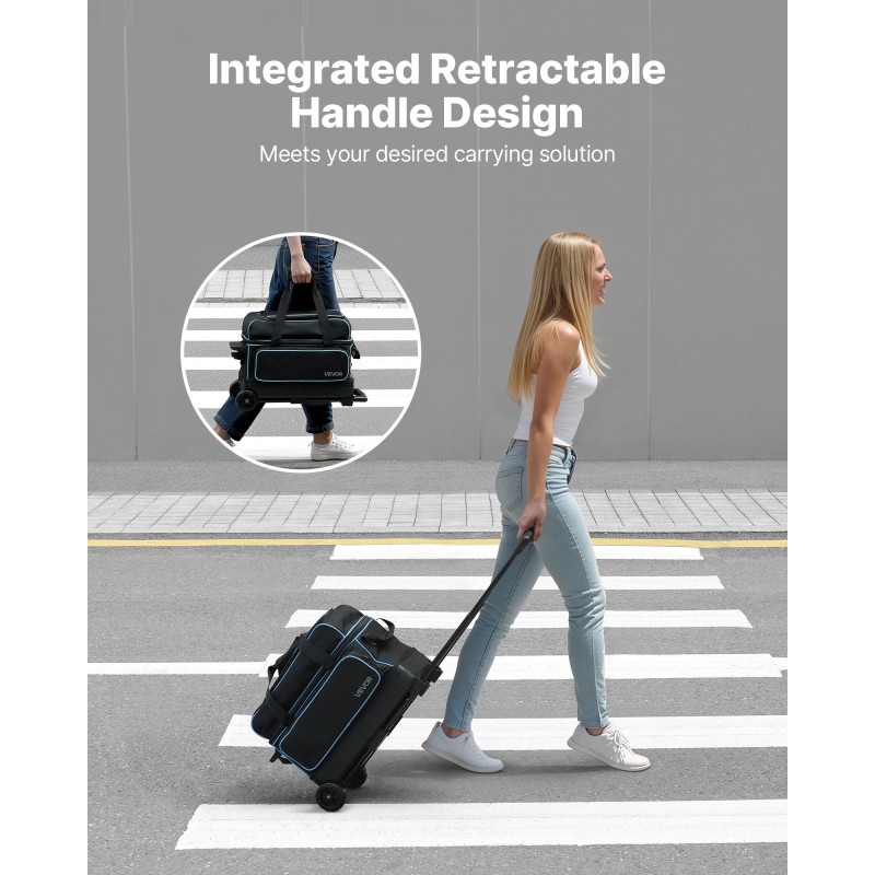 Keilapallolaukku 2 pallolle 600D Oxford-kangas rullilla kosteutta hylkivä kenkäosasto