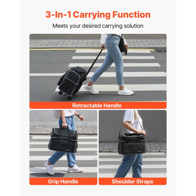 Keilapallolaukku 2 pallolle 600D Oxford-kangas PVC-pinnoitteella rullallinen pyörillä kenkäosastolla US-koko 16