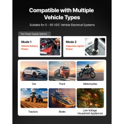 Ajoneuvojen virtapiiritesteri 5 testitilaa TFT värinäyttö fosforipronssikoetin ABS-kuori 6 m jatkokaapeli