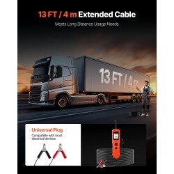 Ajoneuvojen virtapiirintesteri värinäyttö 4 testitilaa muovikuori fosforipronssinen kärki 4 metrin johto