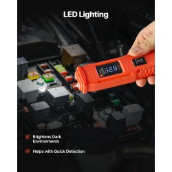 Ajoneuvojen piirientesteri ABS-kuorinen 6–36 V DC 4 m kaapelilla LED-näytöllä