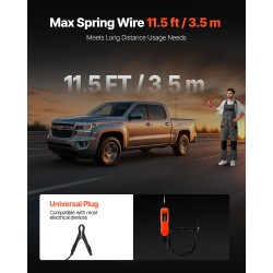 Virtapiiritesteri ajoneuvoille muovikuori 3,5 metrin kaapeli 3–72 voltin LED-näytöllä