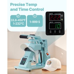 Lakkaprässi lippiksiin ja päähineisiin HTV ja sublimaatio 2 muottia 155x80 mm