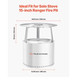 Pyöreä tulisijan lämpösuoja valmistettu 304-ruostumattomasta teräksestä halkaisijaltaan 508 mm