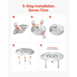 Pyöreä tulisijan lämpösuoja valmistettu 304-ruostumattomasta teräksestä halkaisijaltaan 508 mm