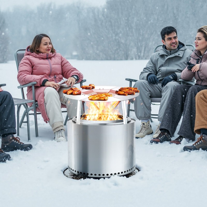 Pyöreä tulisijan lämpösuoja valmistettu 304-ruostumattomasta teräksestä halkaisijaltaan 508 mm