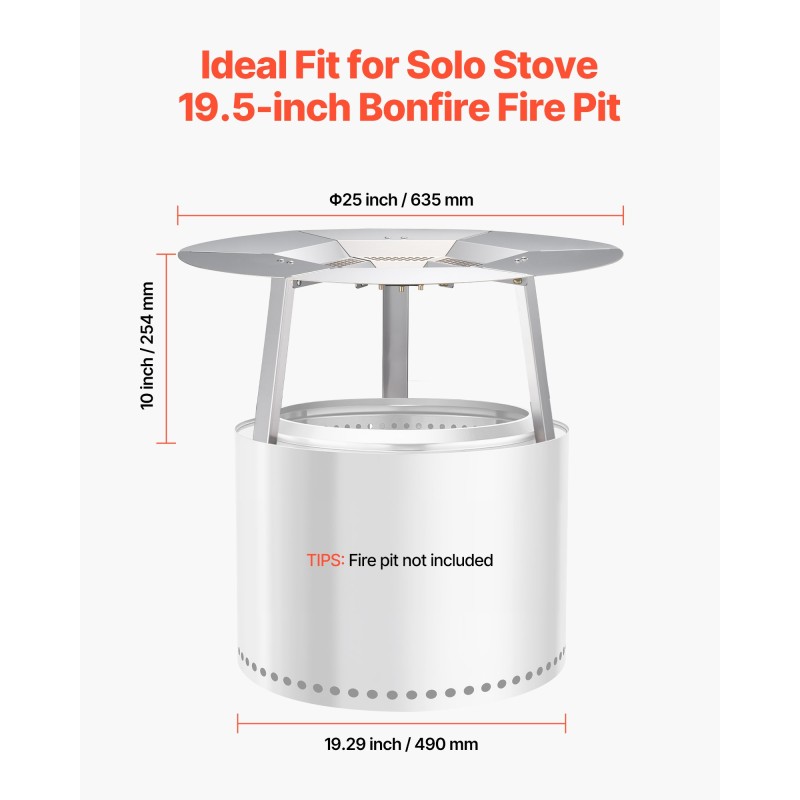 Tulipesän lämpösuoja 304-ruostumattomasta teräksestä halkaisija 635 mm