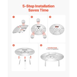 Tulipesän lämpösuoja 304-ruostumattomasta teräksestä halkaisija 635 mm