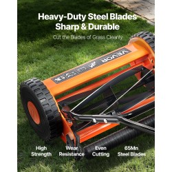 Manuaalinen kelaleikkuri teräsrunko 35 cm 5 terää 15–45 mm keräyspussilla