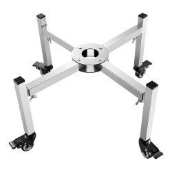 Säädettävä tulisijan jalusta 430 ruostumattomasta teräksestä 38 68 6 cm pyörillä