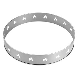 Tulipesän jalusta 430 ruostumaton teräs 587 mm halkaisija kevyt ulkokäyttöön