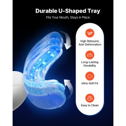 Hampaiden valkaisusarja langaton matkakokoinen 32 LED-valoa sininen ja punainen geelit