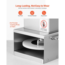 Sähköinen pizzataikinan puristin ruostumatonta terästä 6 tuuman koko 5 mm paksuus