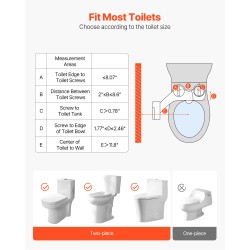 Bidet-lisäosa wc-istuimeen kaksisuuttiminen kolme pesutilaa ei sähköä
