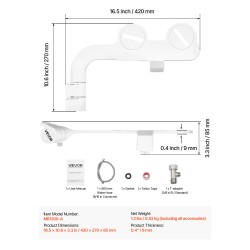 Bidet-lisäosa wc-istuimeen kaksisuuttiminen kolme pesutilaa ei sähköä