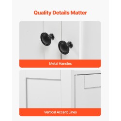 Lattialla seisova kylpyhuonekaappi 3-tasoinen valkoinen P2 MDF kaksi ovea säädettävä hylly