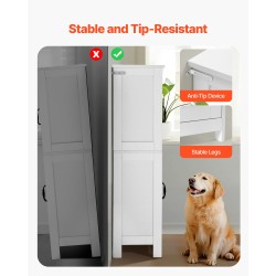 Lattialla seisova kaappi valkoinen 4-tasoinen P2 MDF kylpyhuoneeseen