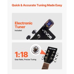 Akustinen dreadnought-tyyppinen kitara 41 tuumaa kuusikansi mahonkirunko ruusupuinen otelauta musta aikuisille aloittelijoille