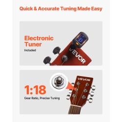 Dreadnought-akustinen kitara 40 tuumaa 1016 mm kuusikansi mahonkirunko ruusupuinen otelauta kantopussilla aloittelijoille