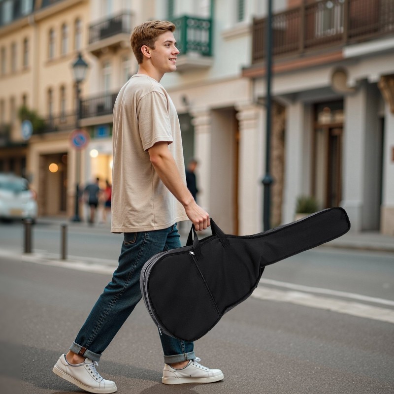 Dreadnought-akustinen kitara 40 tuumaa 1016 mm kuusikansi mahonkirunko ruusupuinen otelauta kantopussilla aloittelijoille