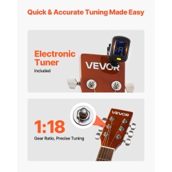 Dreadnought-akustinen kitara 41-tuumainen kuusikansi mahonki-sivut aloituspakkaus