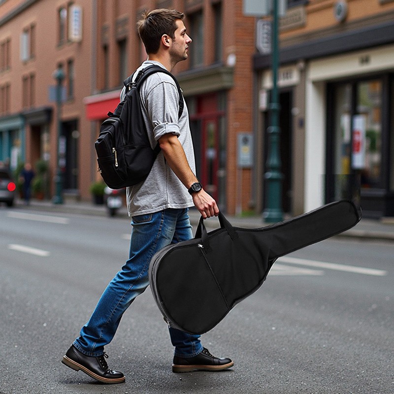 Akustinen kitara 41-tuumainen lovella varustettu kuusikansi mahonkinen pohja ruusupuinen otelauta