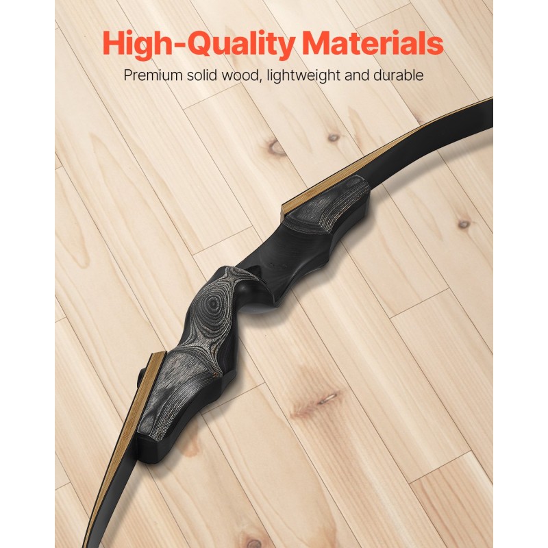 Recurve-jousipaketti massiivipuinen purettava 1524 mm 15,88 kg oikeakätinen nuolisetti