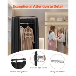 Kannettava sovitushuone paksulla polyesteriverholla rautaputkilla alumiiniputkilla yhden henkilön malli