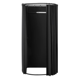 Kannettava sovitushuone paksulla polyesteriverholla rautaputkilla alumiiniputkilla yhden henkilön malli