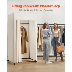 Sovitushuone yhden hengen paksut polyesteriverhot Q195 teräsrunko pyörillä