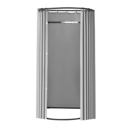 Sovitustila yhden hengen puolipyöreä polyesteriverholla ja metallirungolla