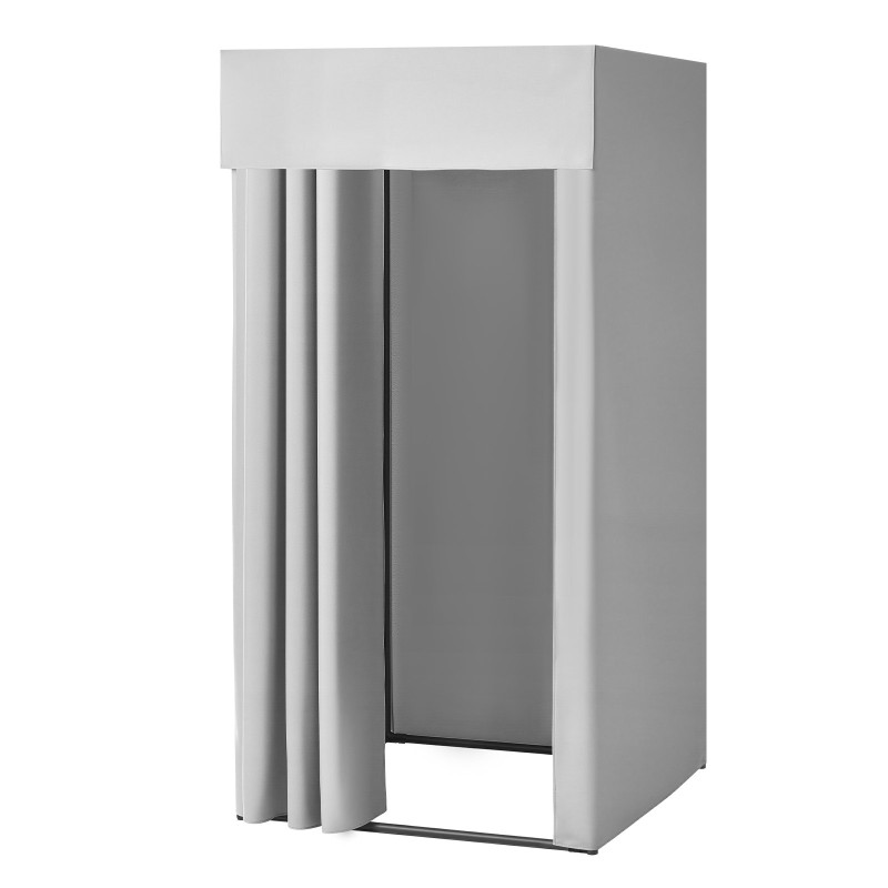 Siirrettävä yhden hengen sovitushuone Q195-rautarunko polyesteriverho 99×99×198 cm