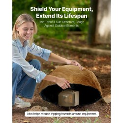 Keinotekoinen suojakivi HDPE-muovia koko M hiekanruskea kaivonkansien peittämiseen