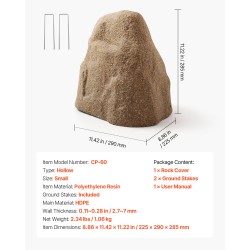 Keinotekoinen polyeteenihartsinen kivikupu pieni kaivonkansien peittämiseen hiekanruskea maakiilat mukana