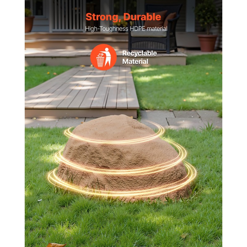 Keinotekoinen polyeteenihartsinen kivikansi pienikokoinen maakiilat mukana kaivonkansien peittämiseen