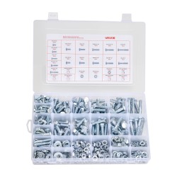 Pultti ja mutterilajitelma 566 osaa seosterästä tuumakokoisilla kierteillä