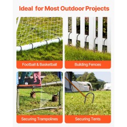 U-muotoiset galvanoidut maakiilat terästä musta pinnoite 254 mm 8 mm 12 kpl