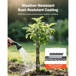 Maakiilat galvanoitua HRB400E-terästä 406 mm 11,5 mm 16 kpl musta pinnoite