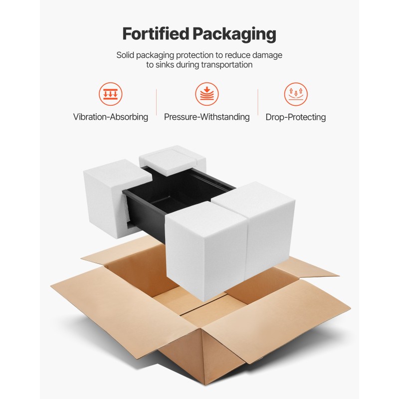 Alatasoasennus keittiöallas 84 cm yksiallas musta kvartsikomposiitti