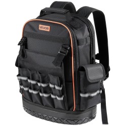 Työkalureppu 64 taskua 1680D ja 600D polyesteri PVC pohjalla kannettavalle tietokoneelle lokero