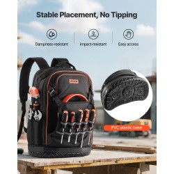 Työreppu kuusikymmentäviisi taskua kestävä polyesteri oxford-kangas erillisellä kannettavan tietokoneen lokerolla muotoiltu