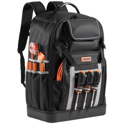 Työkalureppu 56 taskua sähköasentajille 1680D ulkokangas 600D sisäpuoli PVC pohja