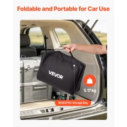 Vetokoukkuun kiinnitettävä kuljetuslaukku 840D PVC vesitiivis 30Cu.ft musta