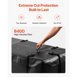 Vetokoukun tavaralaukku noin 566 l PVC-pinnoitettu vedenpitävä musta