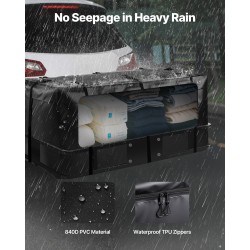 Tavaralaukku vetokoukkuun vedenpitävä 12 kuutiojalkaa 840D PVC musta