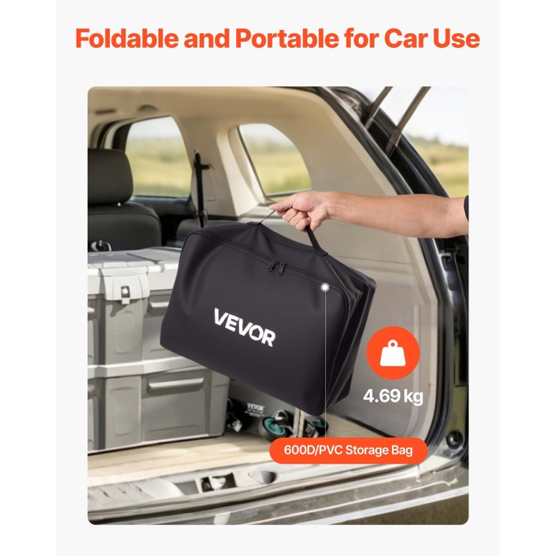 Peräkoukkuun kiinnitettävä tavarankuljetuslaukku 25 kuutiojalkaa vedenpitävä 840D PVC musta