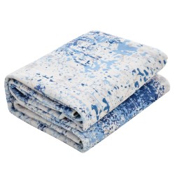 Matto tekokashmir 152 x 213 cm sininen pehmeä liukumaton tausta