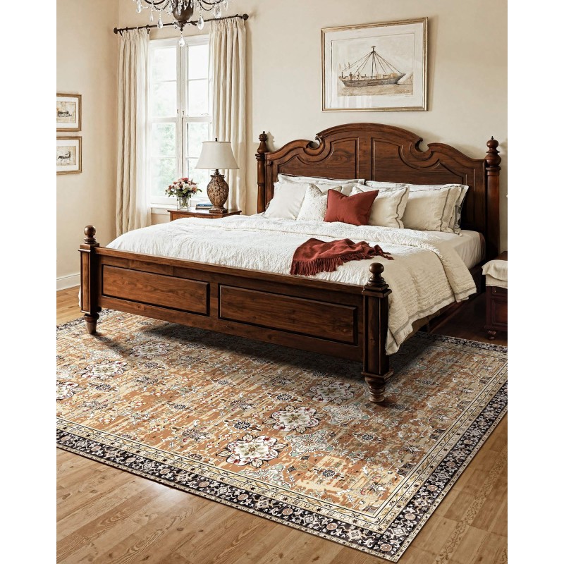 Matto tekokashmir 2286x2896 mm 6 mm paksu TPR-pohjalla ruskeavihreä