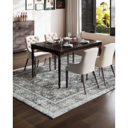 Alueellinen matto keinokashmir 2439 x 3048 mm harmaa liukumaton pestävä